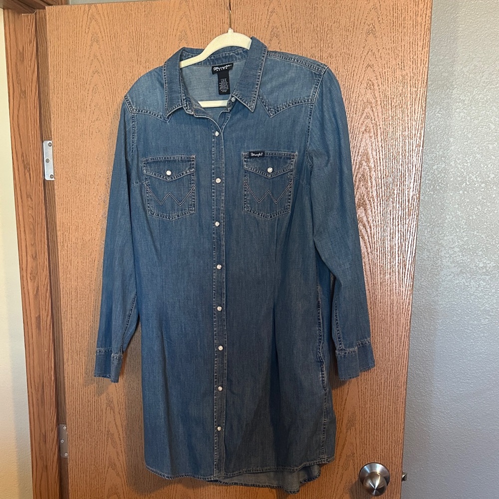 Wrangler Blue Denim Shirt Dress